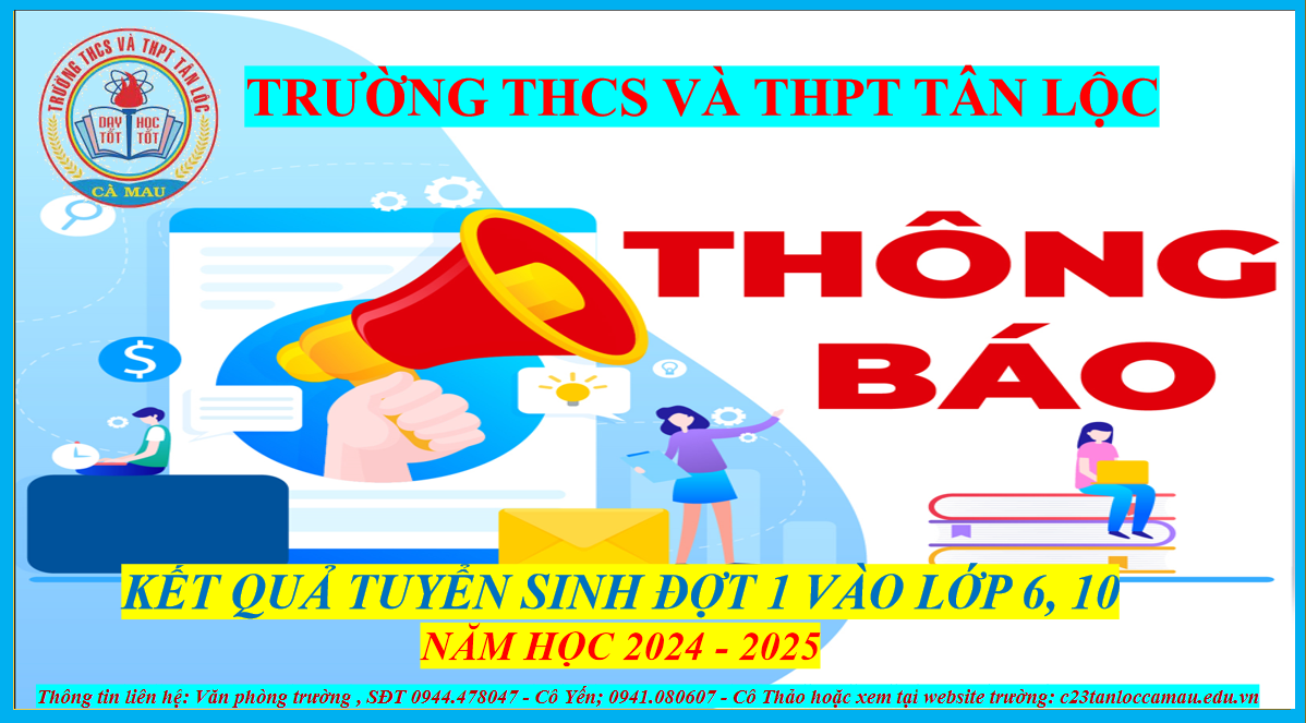 THÔNG BÁO KẾT QUẢ TUYỂN SINH NĂM HỌC 2024 - 2025