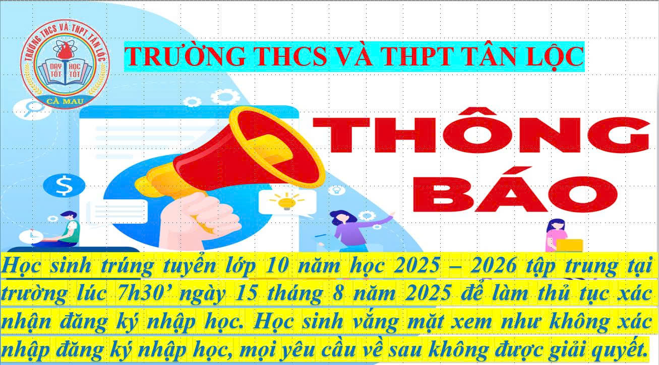THÔNG BÁO TẬP TRUNG LỚP 10 ĐẦU CẤP ĐỂ LÀM THỦ TỤC ĐĂNG KÝ XÁC NHẬN NHẬP HỌC