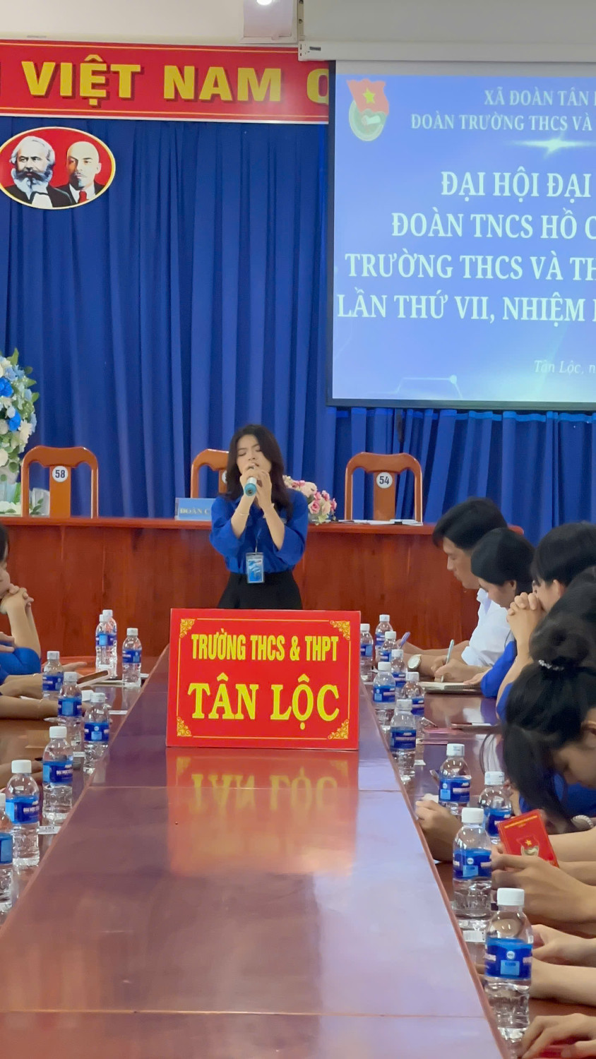 TRƯỜNG THCS VÀ THPT TÂN LỘC TỔ CHỨC ĐẠI HỘI ĐẠI BIỂU ĐOÀN TNCS HỒ CHÍ MINH LẦN THỨ VII, NHIỆM KỲ 2025-2026